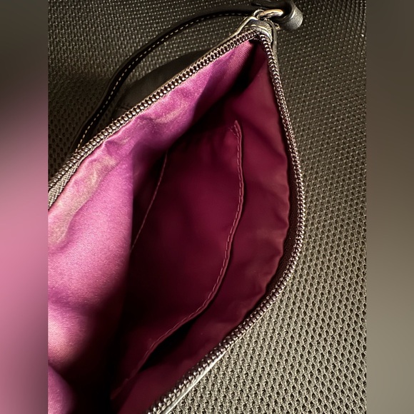 Black Leather Coach Wristlet - Picture 4 of 4